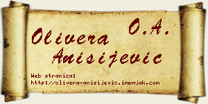 Olivera Anisijević vizit kartica